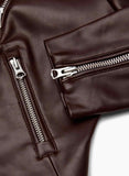 Women's Wilfred Faux Leather Jacket, M, Dark Brown