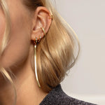 Dena Huggie Flat Chain Earring