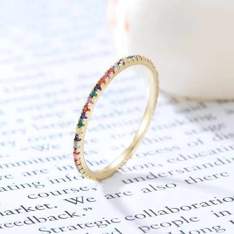 Termeh Eternity Rainbow Single Ring