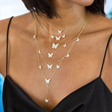 Papillon X five Dangling necklace