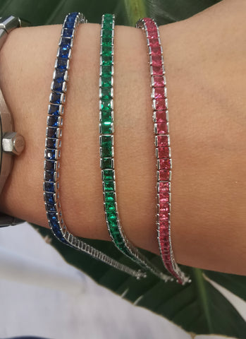 Chicopick Colored gemstone Tennis Bracelet