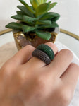 Pave Dome Coloured Ring