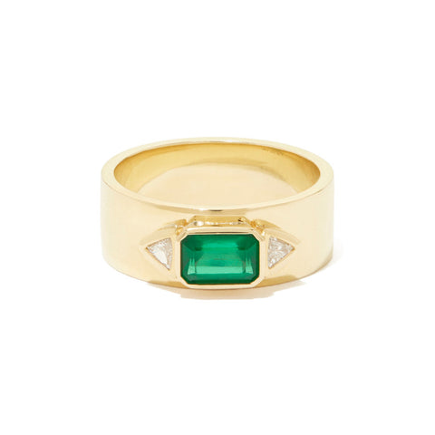 Cleopatra Ring Green Stone